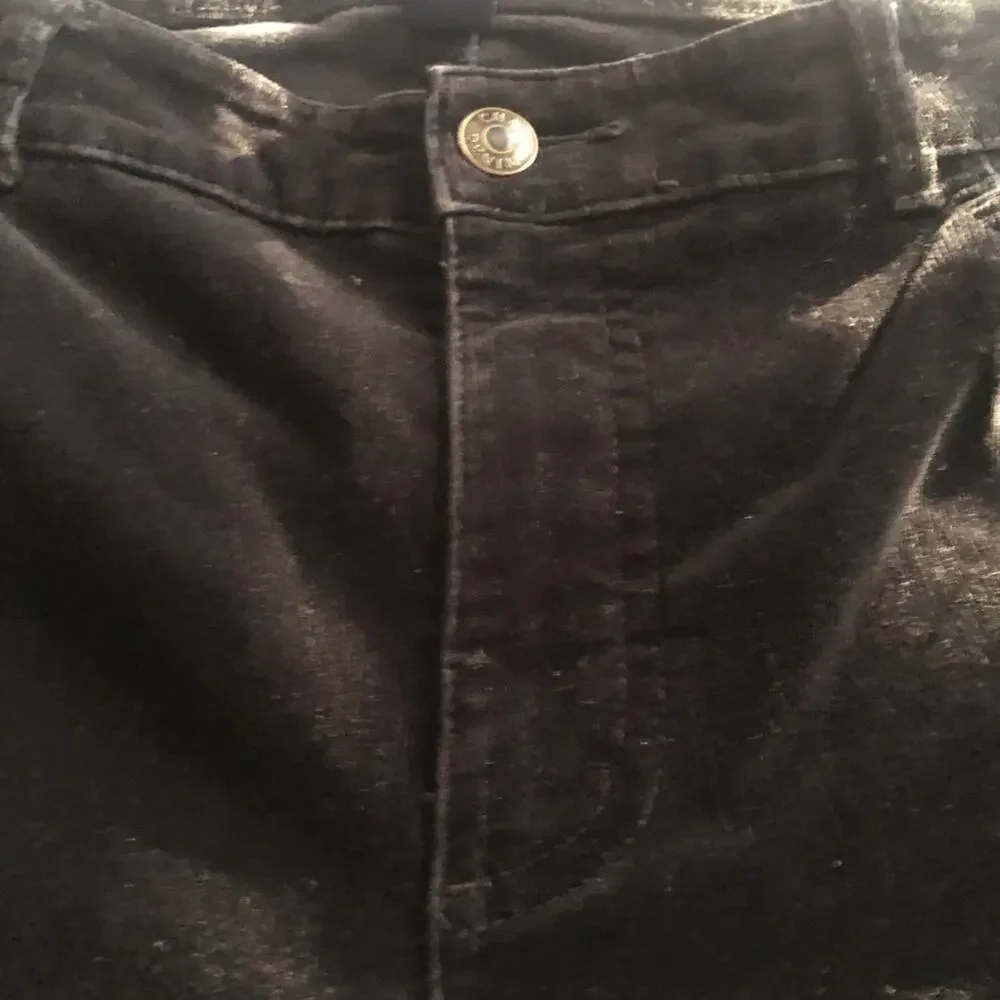 Chaps Traditional Black Corduroy Pants Classic Jeans Styling 5 Pocket Detail - Picture 4 of 16
